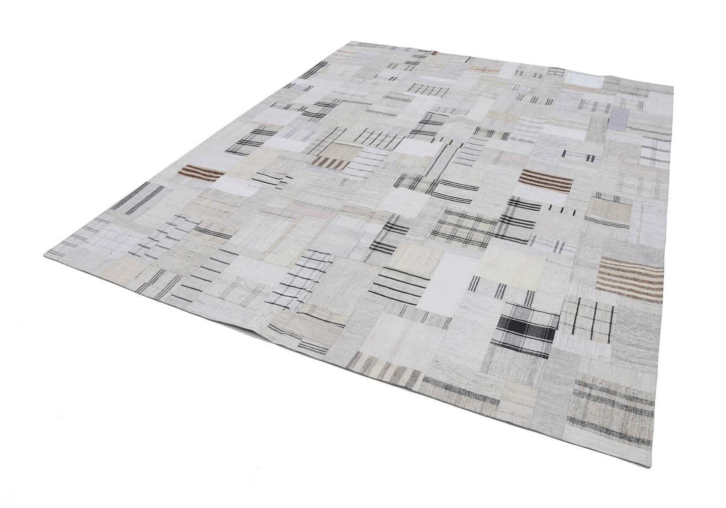 8x10 Beige Kilim Patchwork Rug - 22563