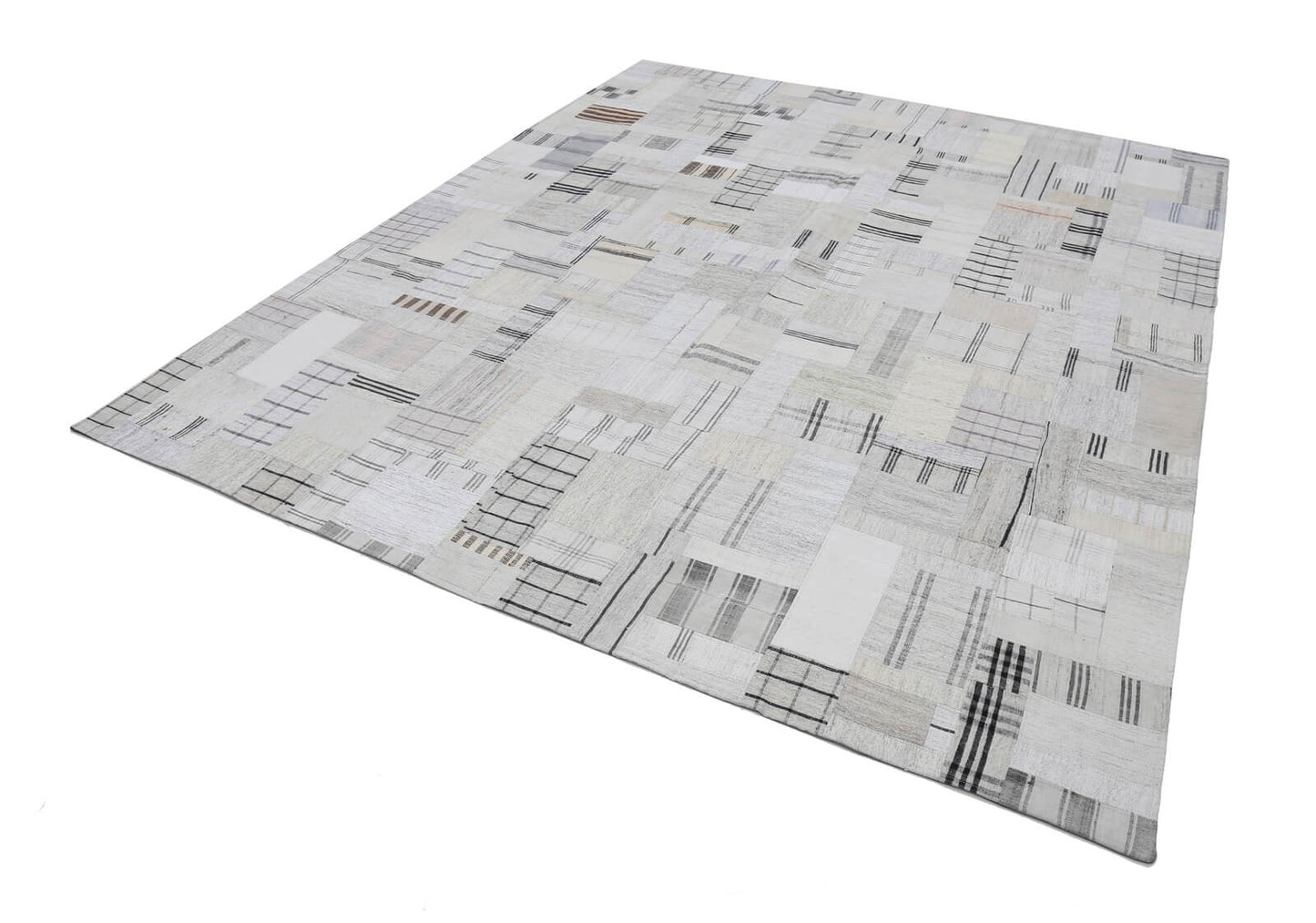 8x10 Beige Kilim Patchwork Rug - 22564