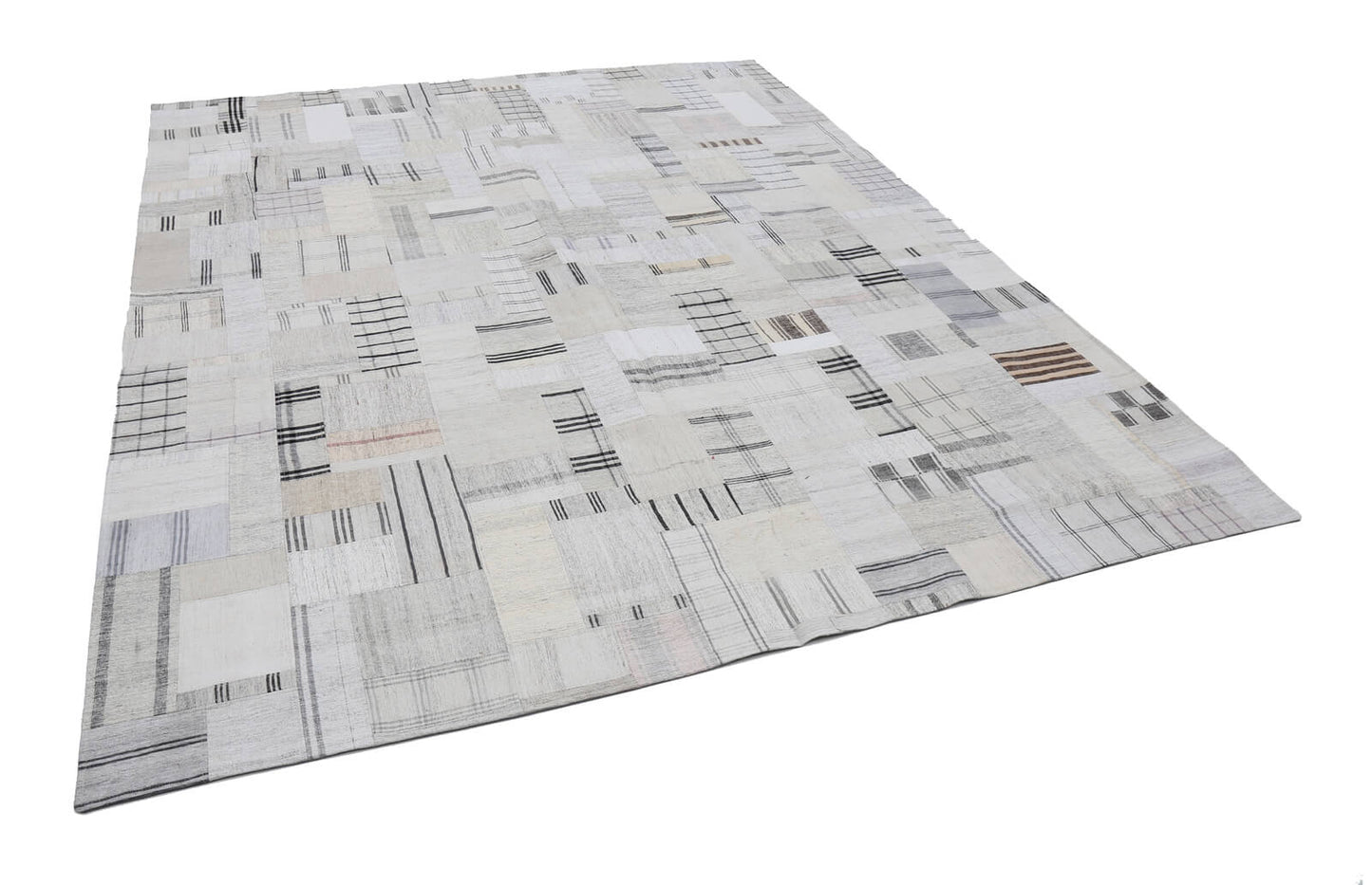 8x10 Beige Kilim Patchwork Rug - 22564