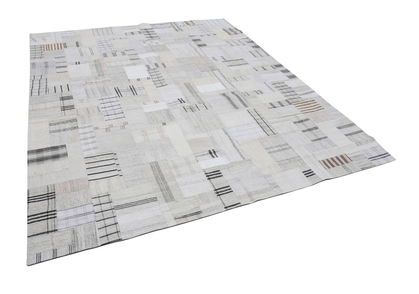 8x10 Beige Kilim Patchwork Rug - 22567