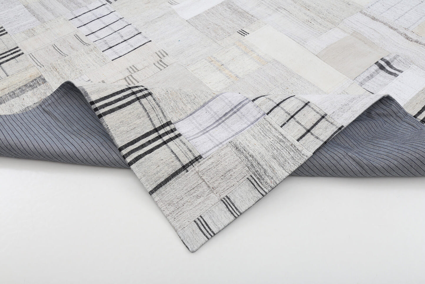 8x10 Beige Kilim Patchwork Rug - 22567