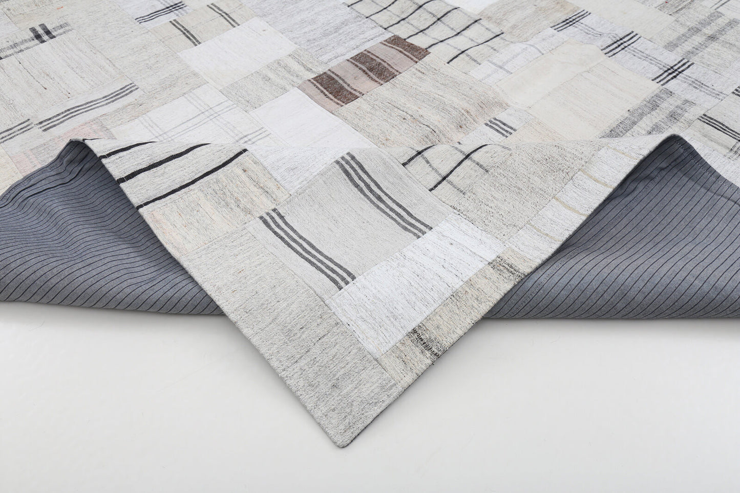 9x12 Beige Kilim Patchwork Rug - 22572