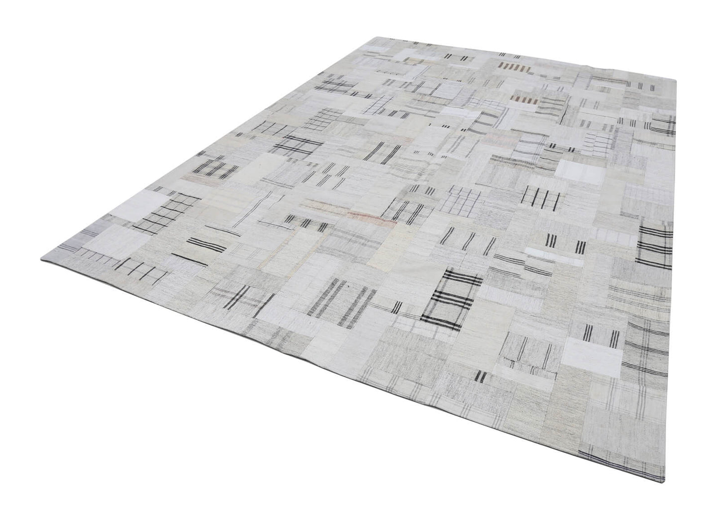9x12 Beige Kilim Patchwork Rug - 22573