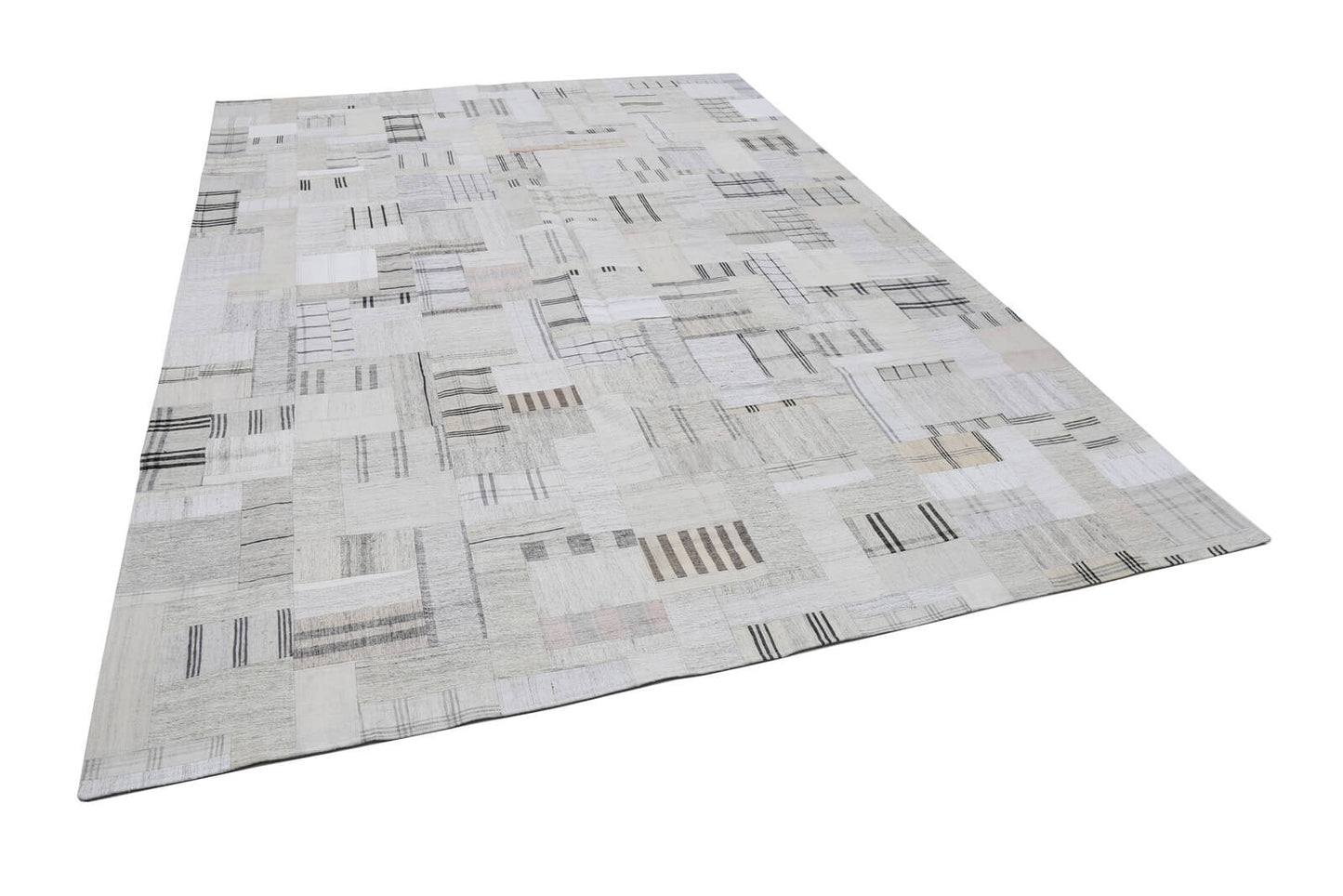 9x12 Beige Kilim Patchwork Rug - 22573