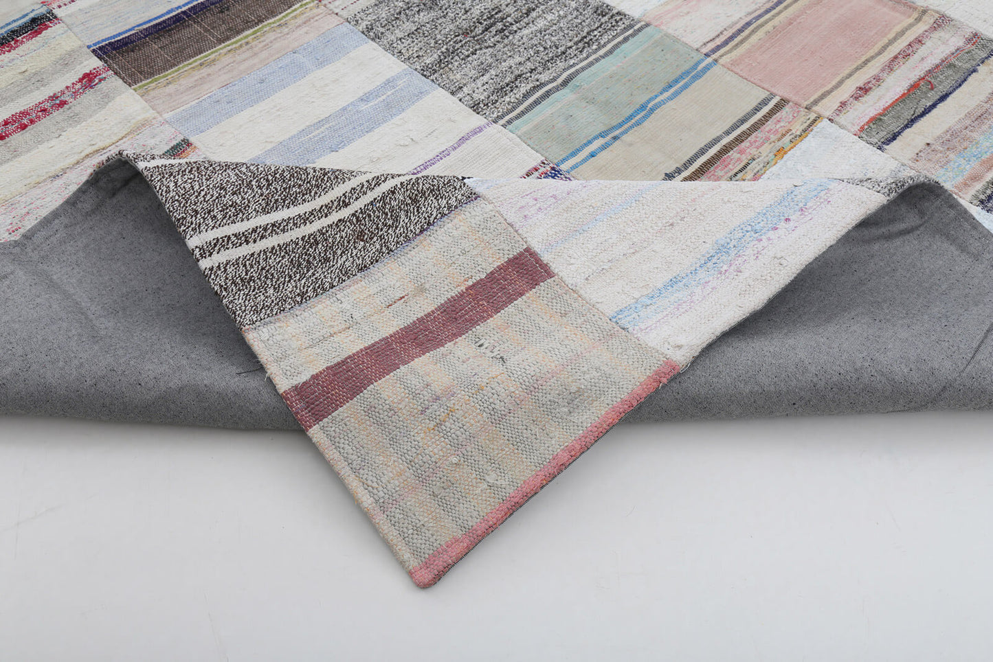 10x13 Beige Kilim Patchwork Rug - 22585