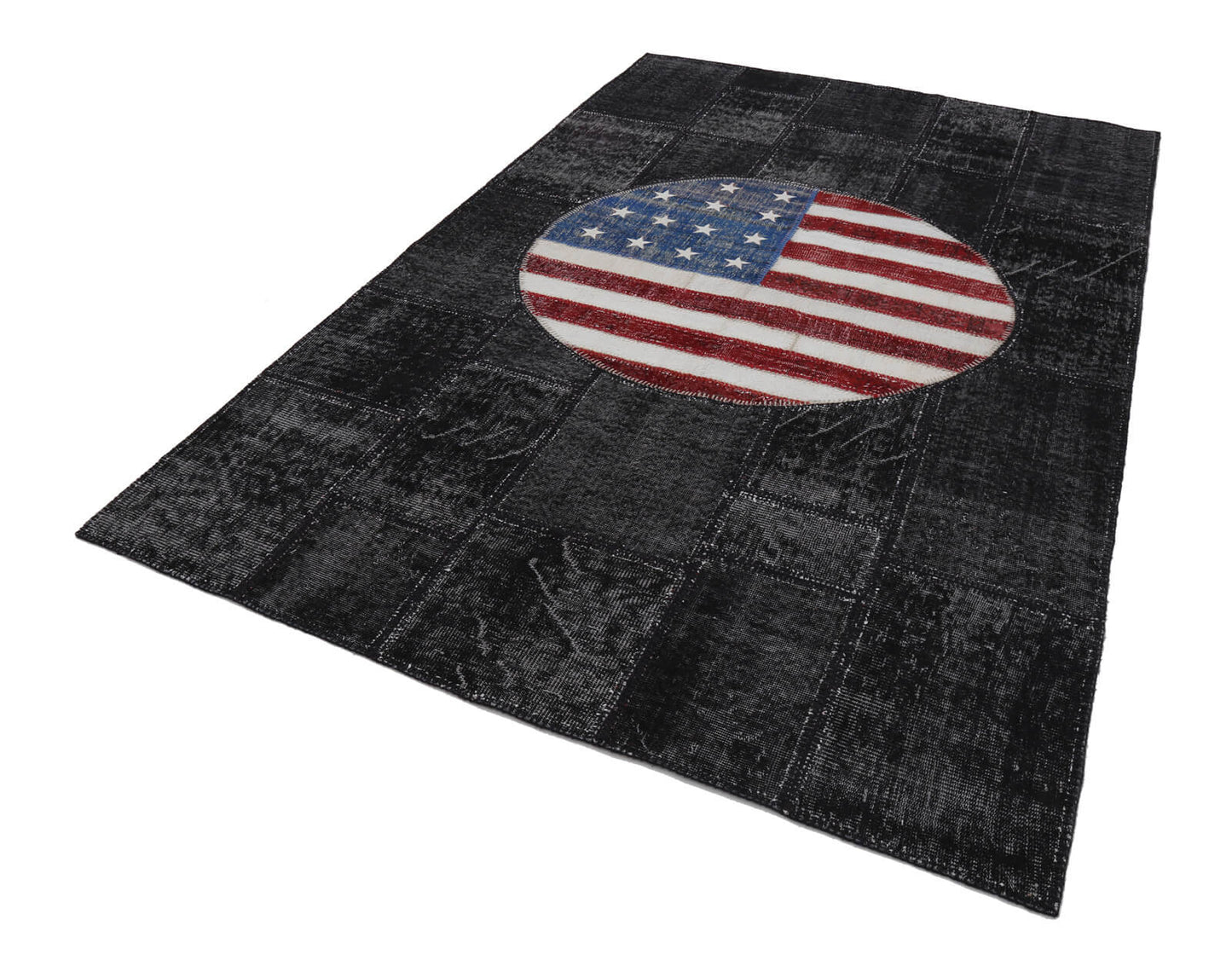 7x10 Usa Flag Patchwork Rug - 22588