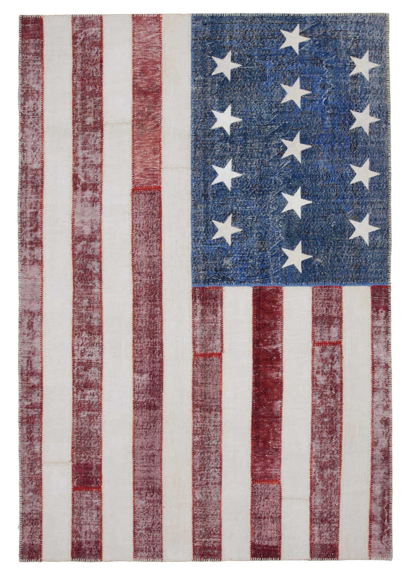 7x10 Usa Flag Patchwork Rug - 22594