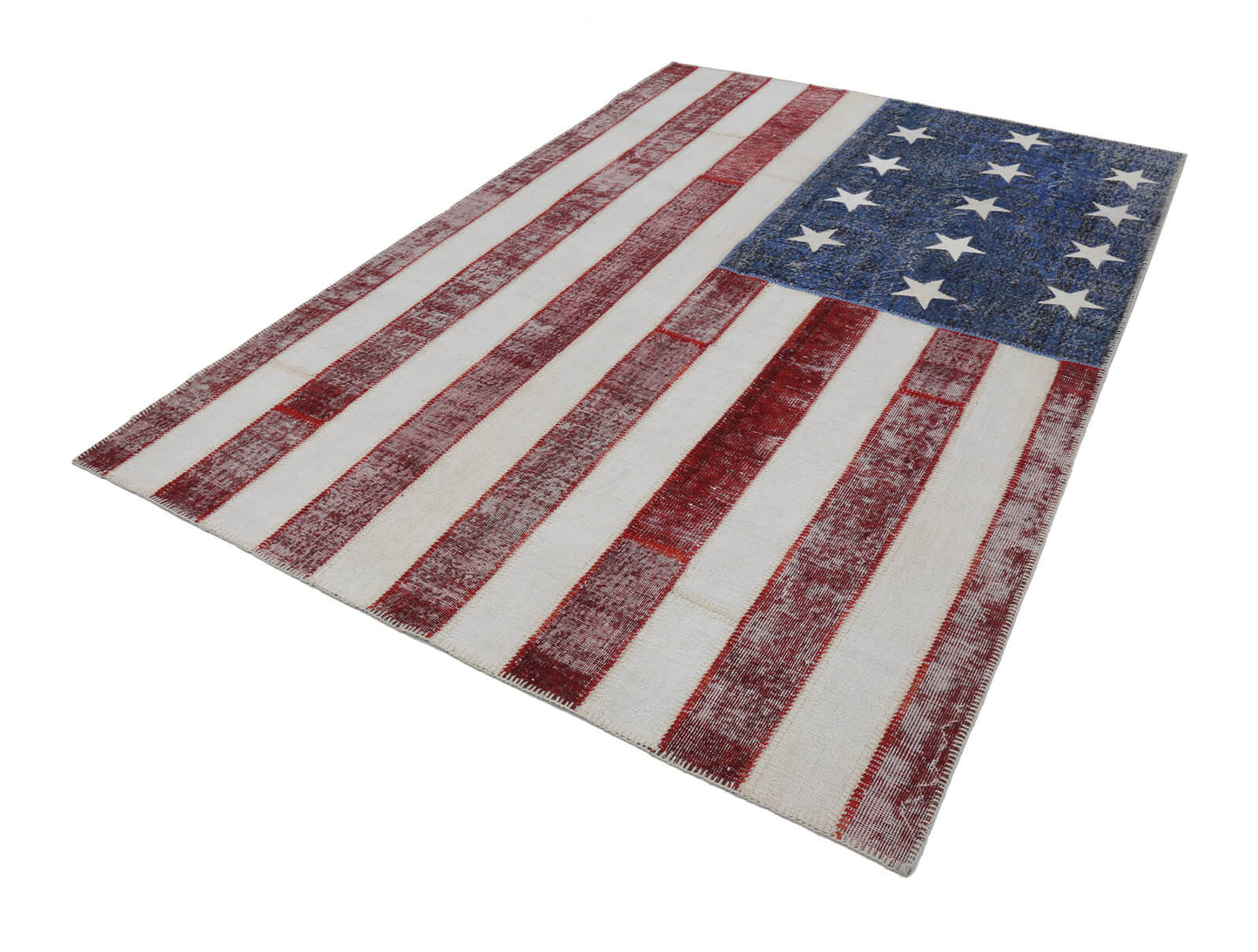 7x10 Usa Flag Patchwork Rug - 22594