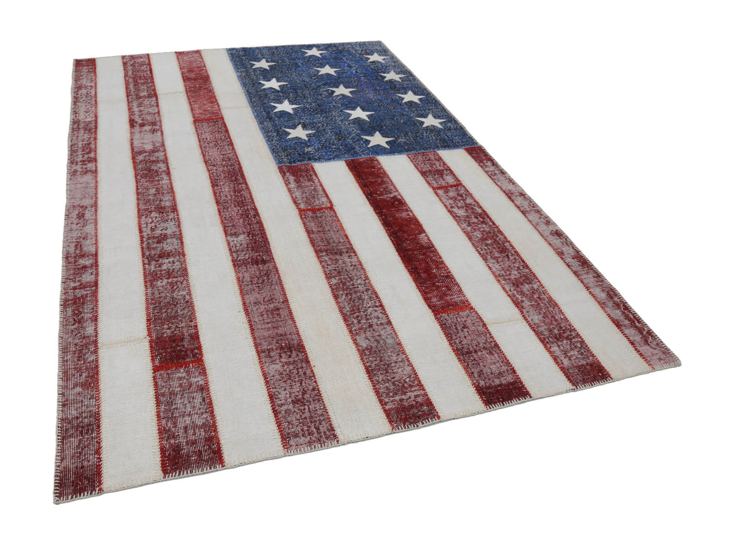 7x10 Usa Flag Patchwork Rug - 22594