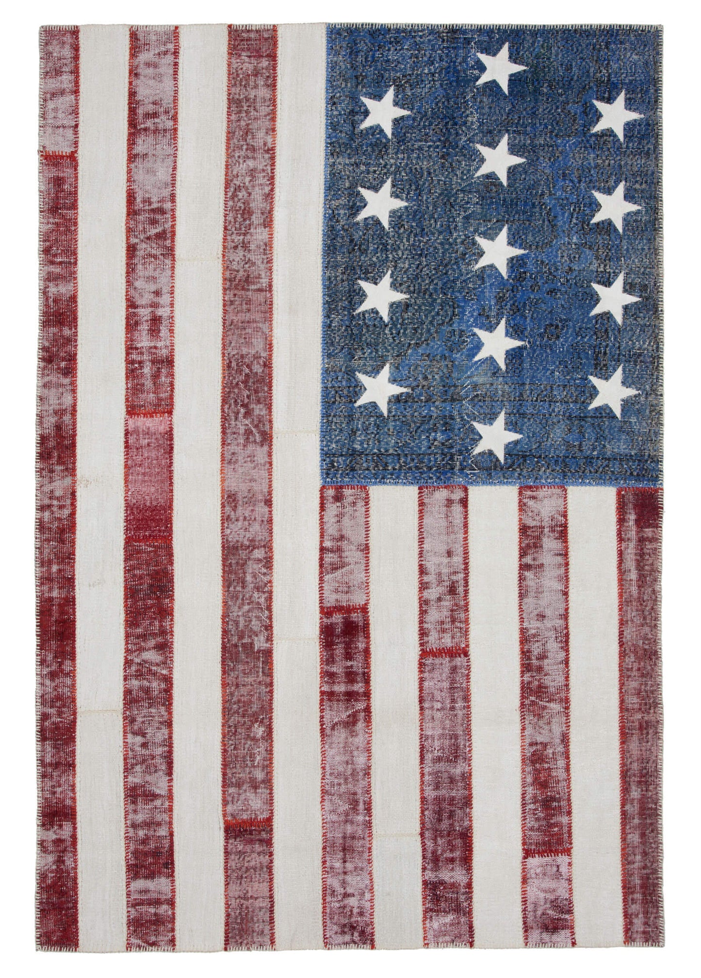7x10 Usa Flag Patchwork Rug - 22595