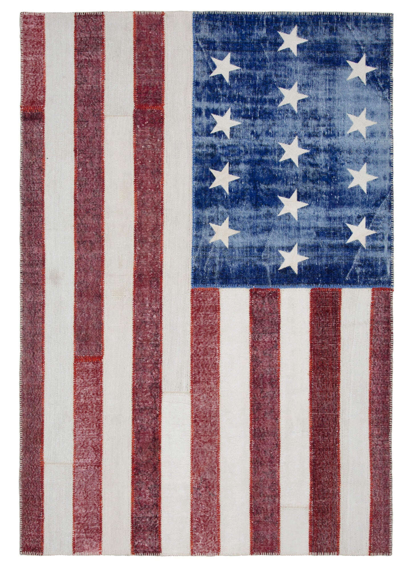 7x10 American Flag Patchwork Rug - 22597