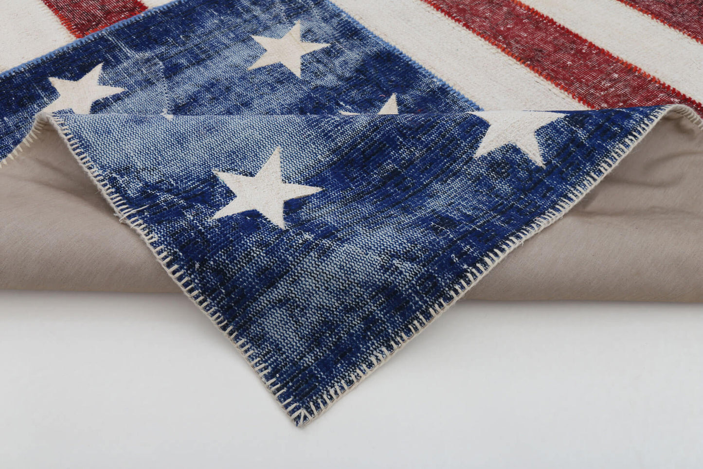 7x10 American Flag Patchwork Rug - 22597