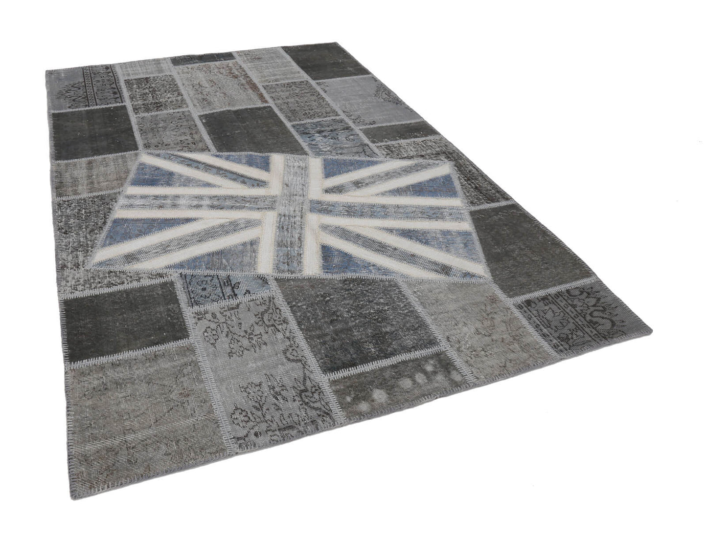 7x10 Uk Flag Patchwork Rug - 22599