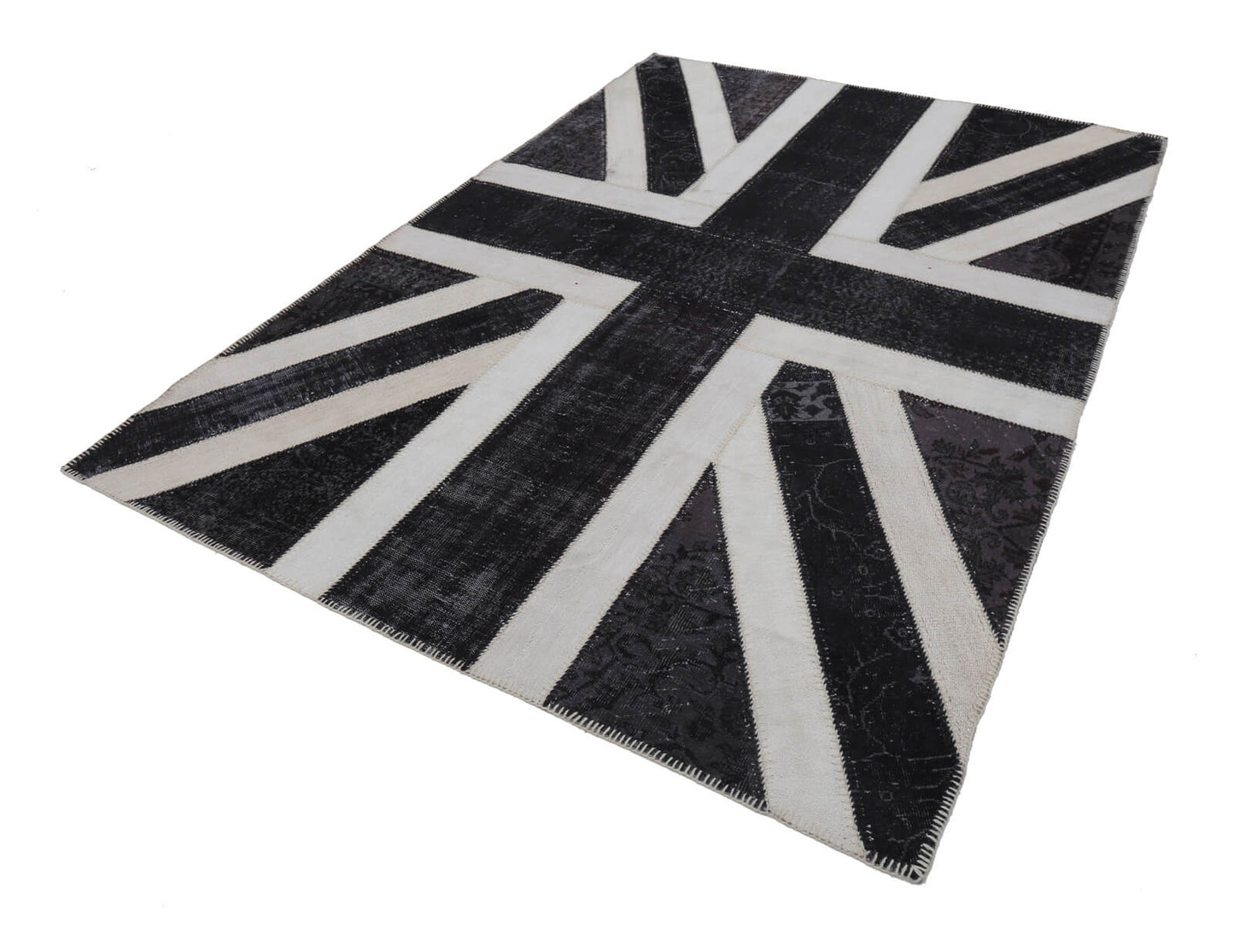 7x10 British Flag Patchwork Rug - 22604