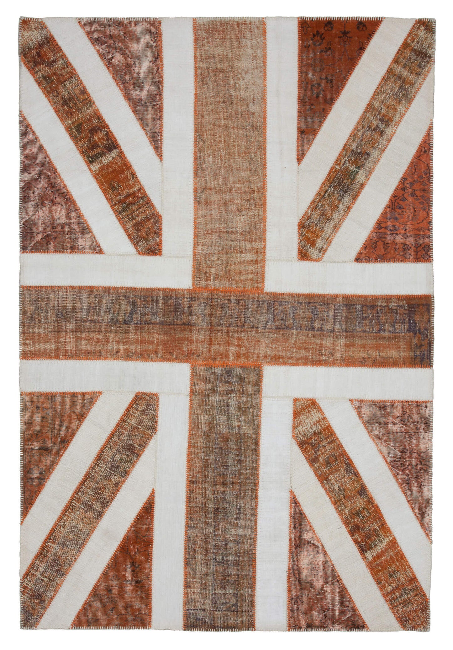 7x10 British Flag Patchwork Rug - 22611