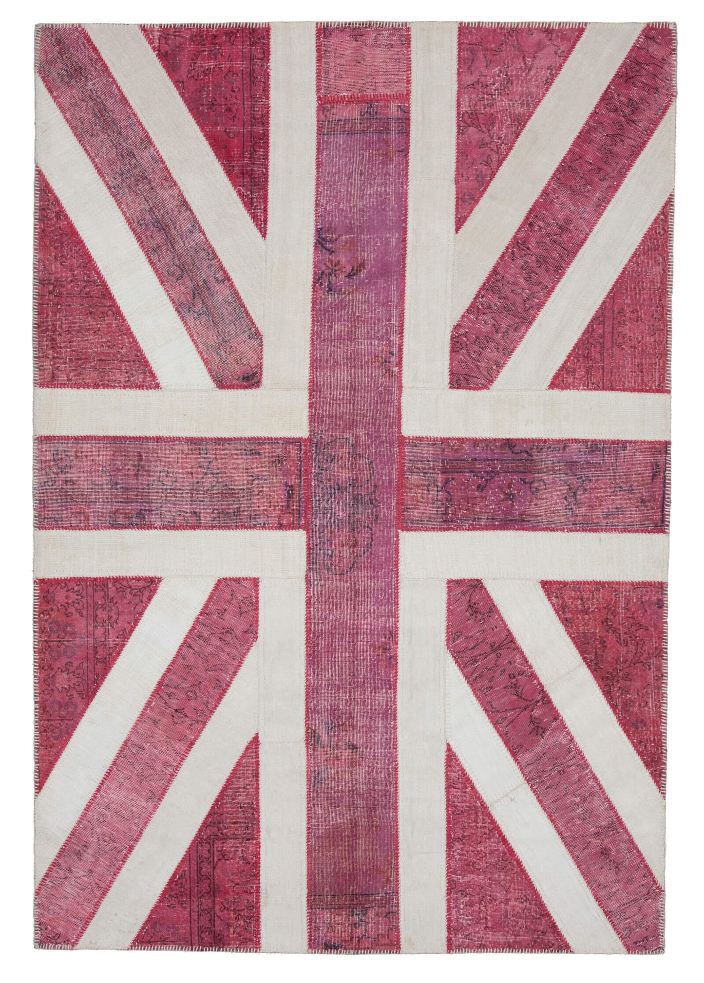 7x10 British Flag Patchwork Rug - 22614