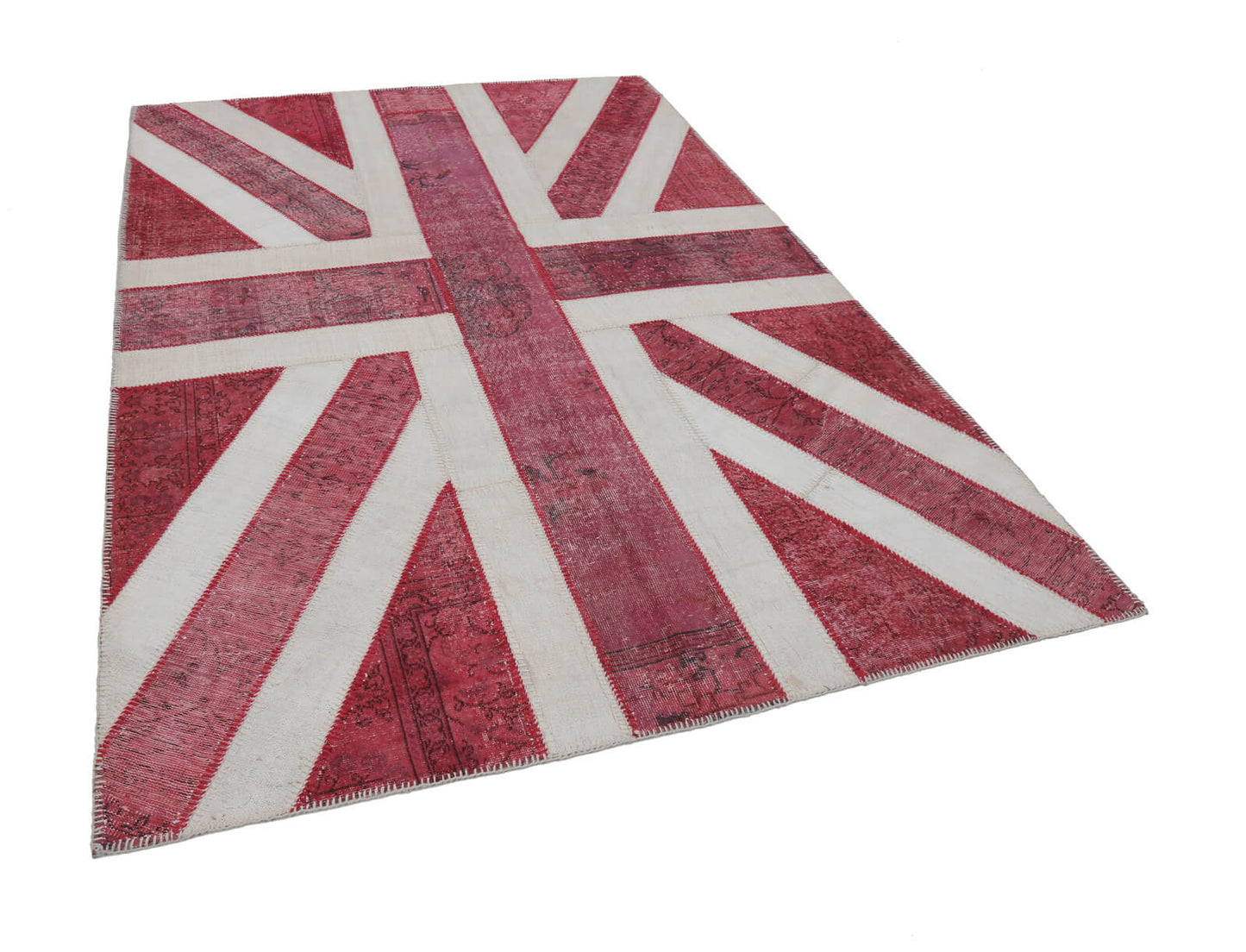 7x10 British Flag Patchwork Rug - 22614