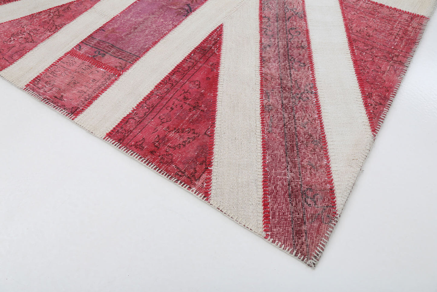 7x10 British Flag Patchwork Rug - 22614