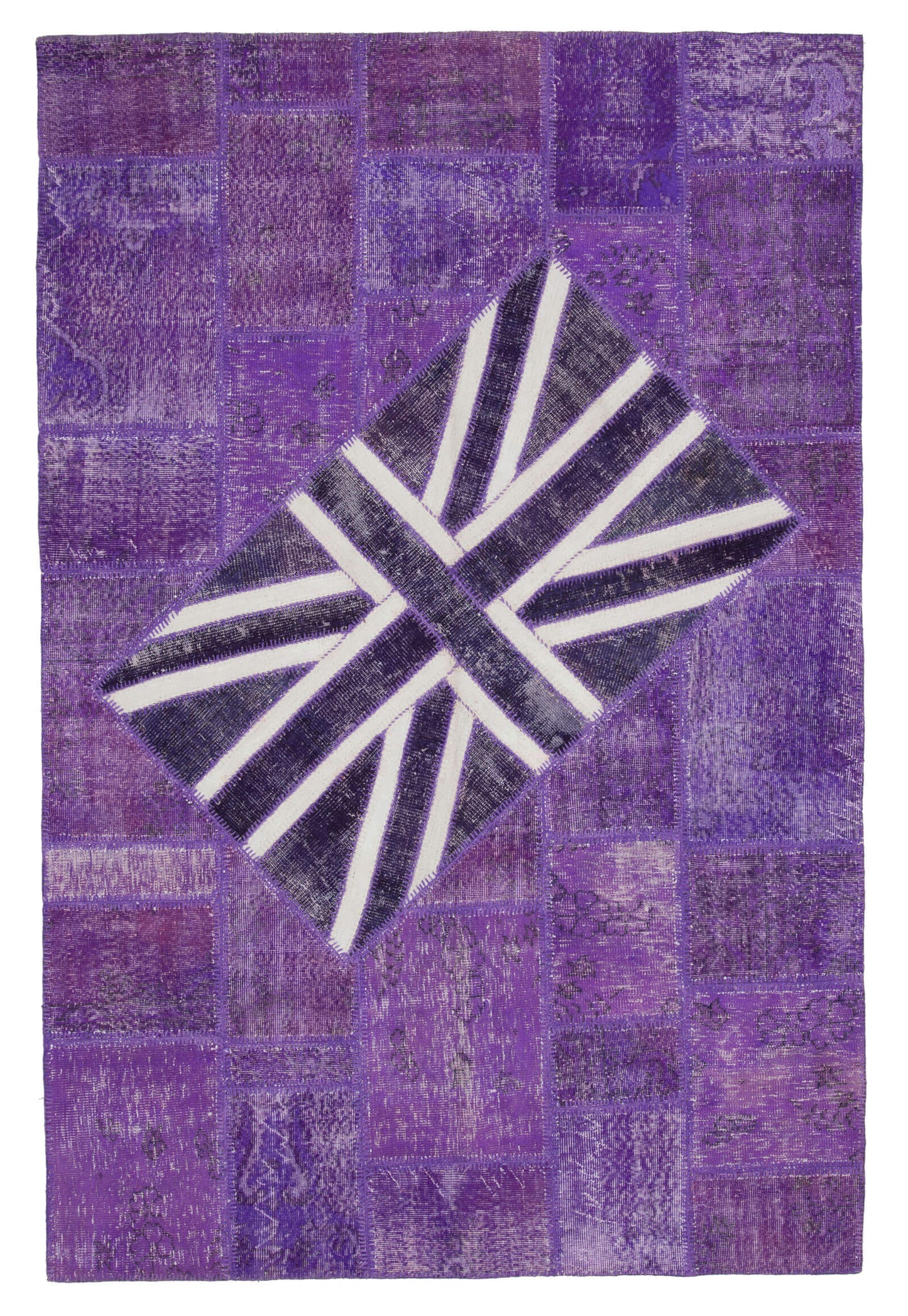 7x10 Uk Flag Patchwork Rug - 22615