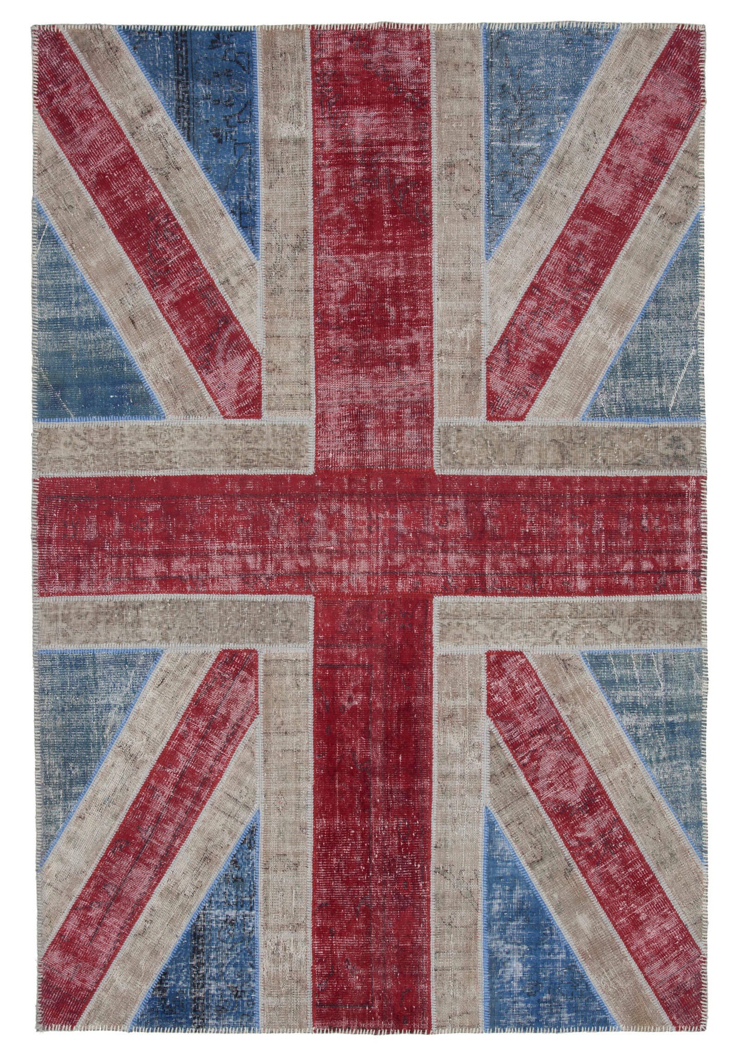 7x10 British Flag Patchwork Rug - 22621