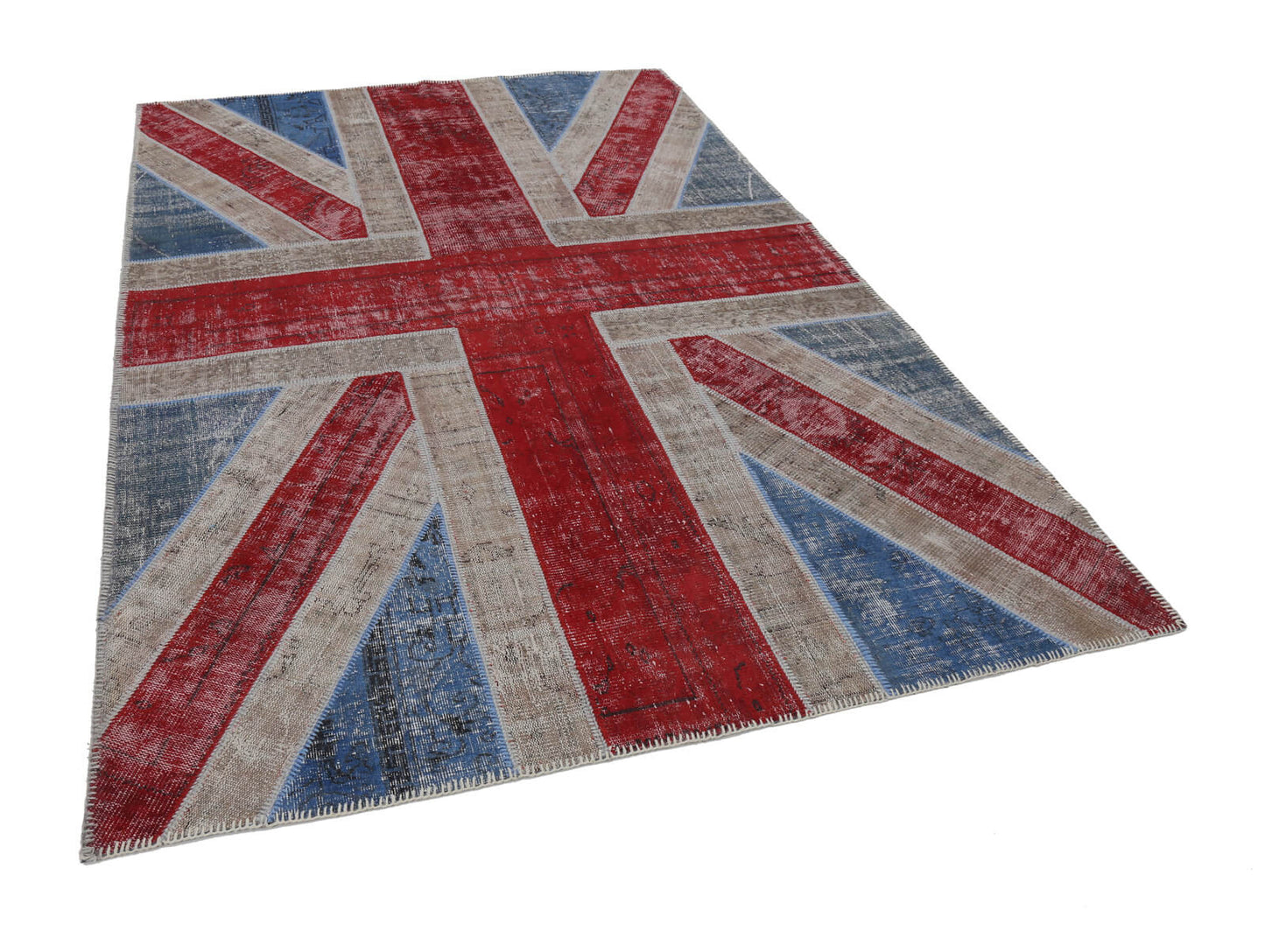 7x10 British Flag Patchwork Rug - 22621