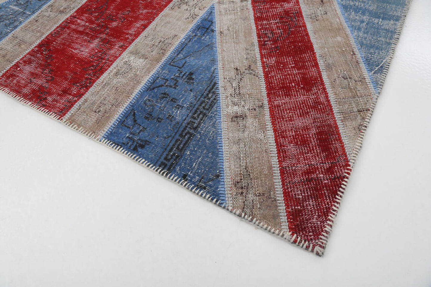 7x10 British Flag Patchwork Rug - 22621