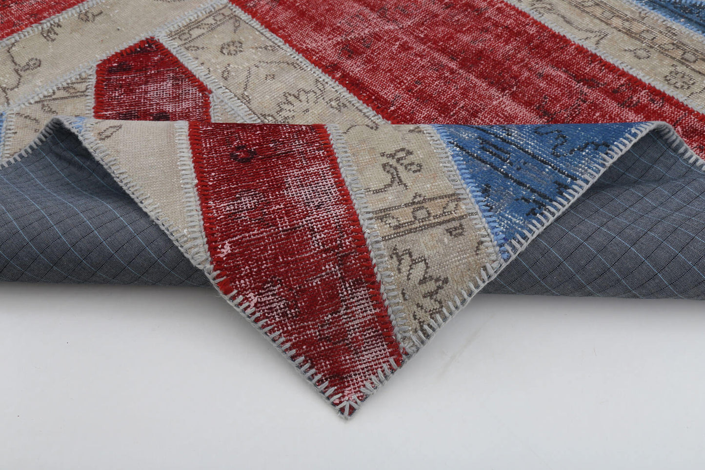 7x10 British Flag Patchwork Rug - 22622