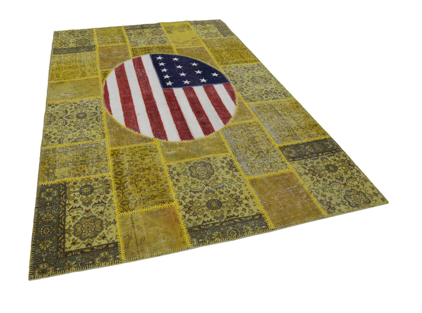 7x10 Usa Flag Patchwork Rug - 22623