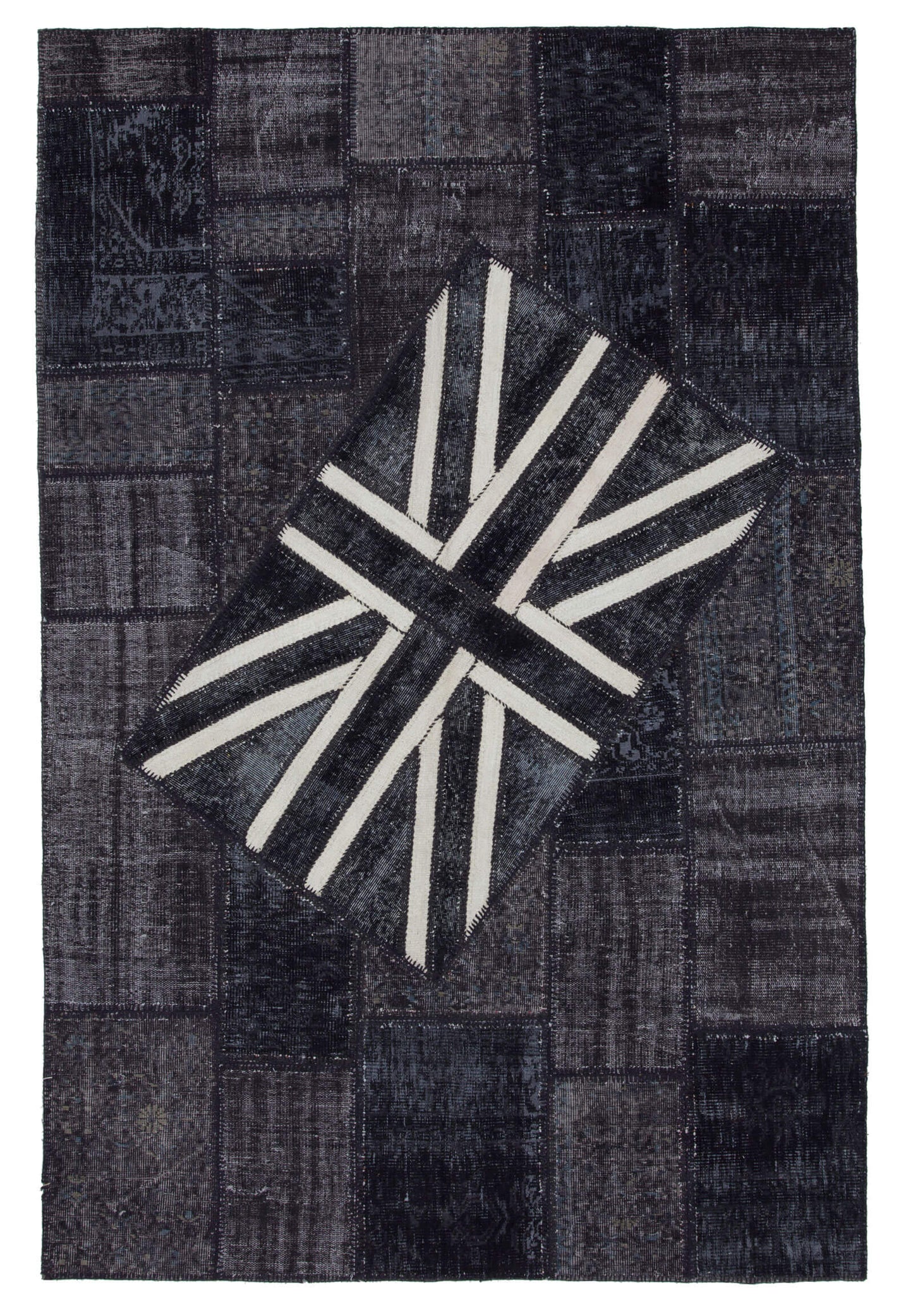 6x10 British Flag Patchwork Rug - 22625
