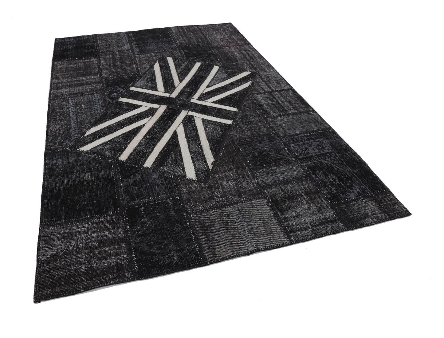 6x10 British Flag Patchwork Rug - 22625