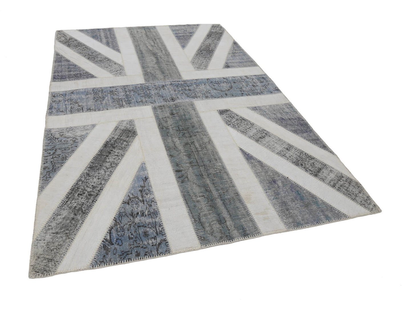 7x10 British Flag Patchwork Rug - 22629