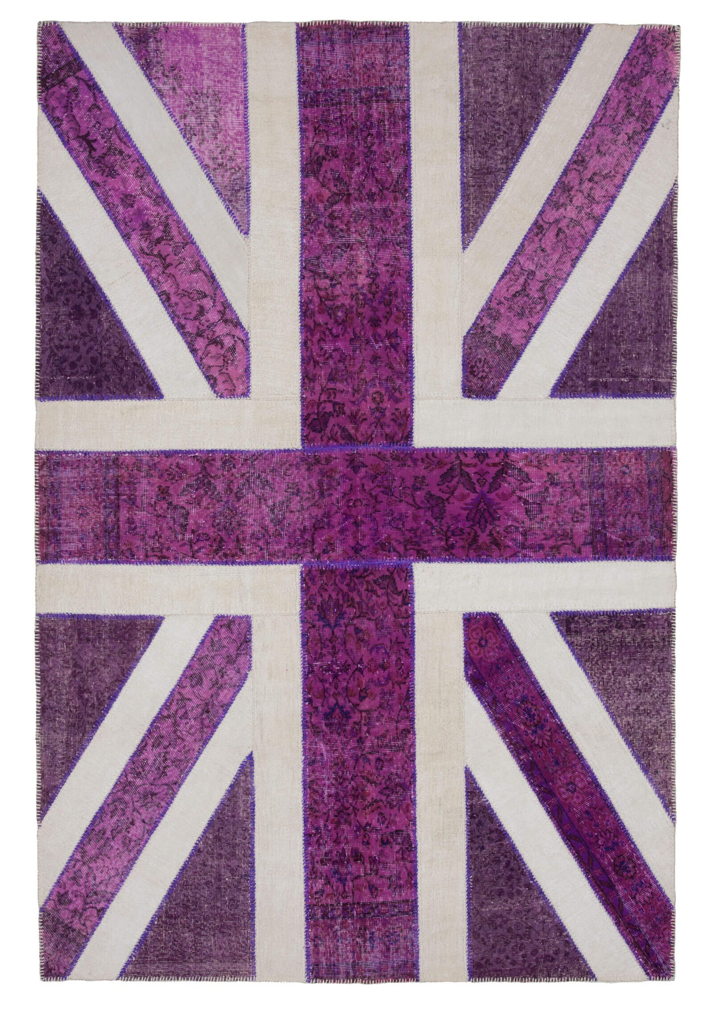 7x10 British Flag Patchwork Rug - 22630