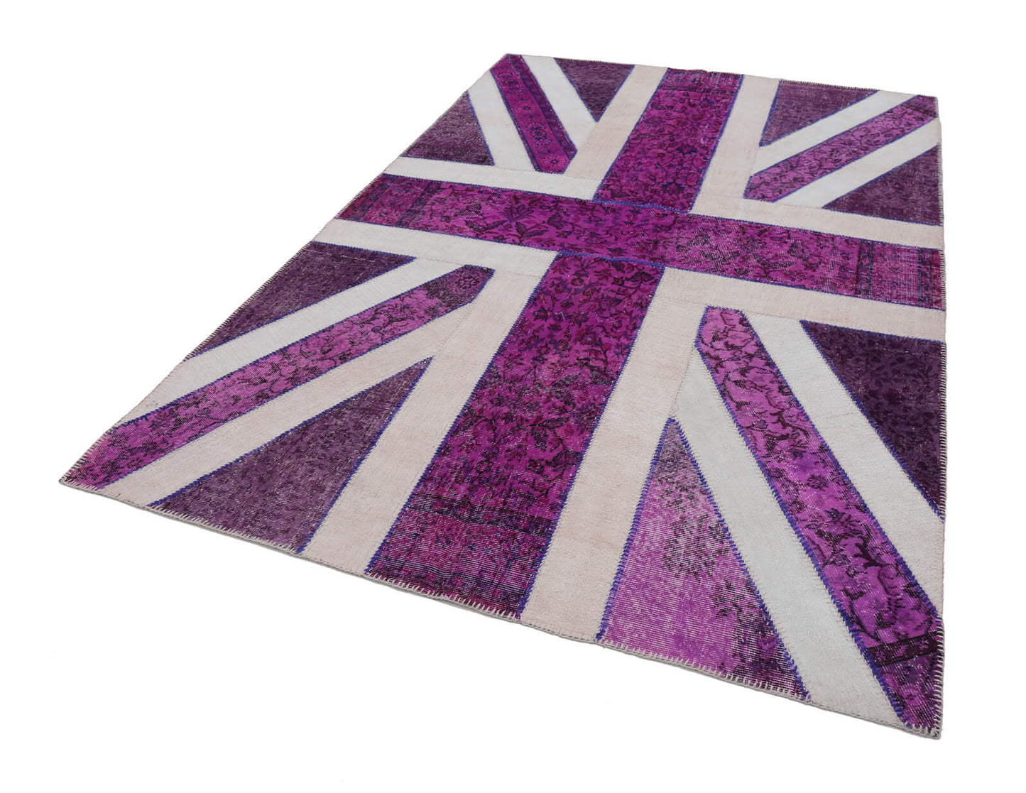 7x10 British Flag Patchwork Rug - 22630