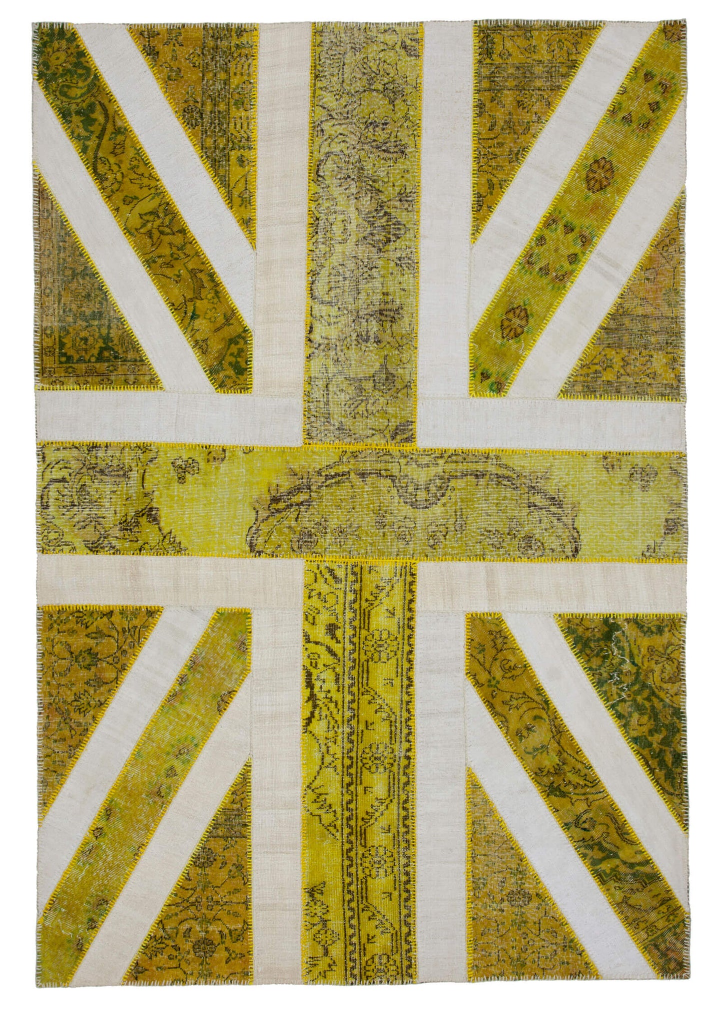 7x10 British Flag Patchwork Rug - 22631