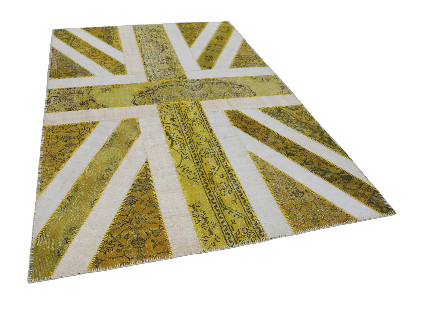 7x10 British Flag Patchwork Rug - 22631