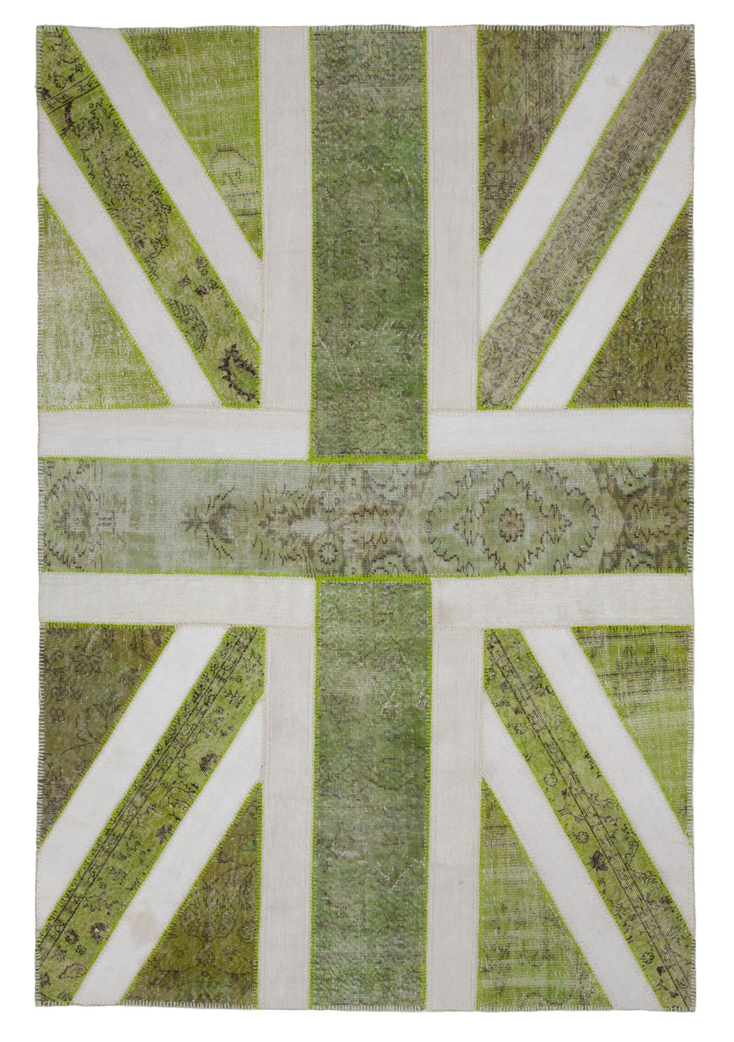 7x10 Uk Flag Patchwork Rug - 22632