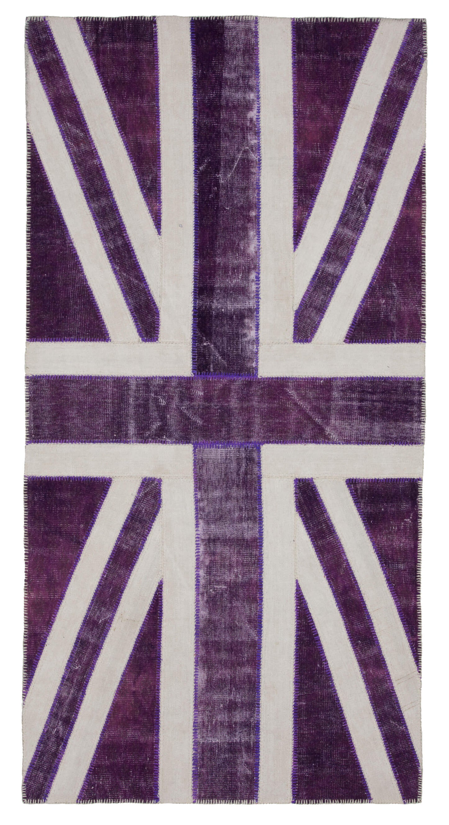 5x10 British Flag Patchwork Rug - 22633