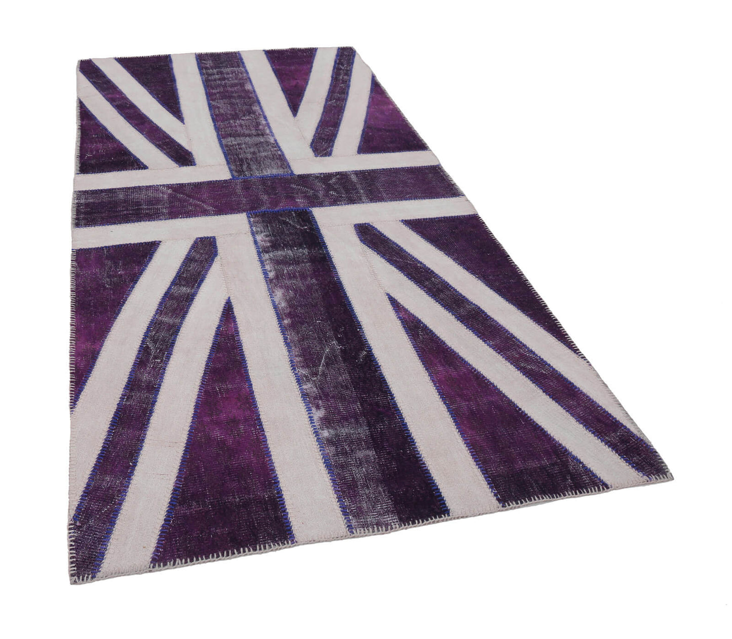 5x10 British Flag Patchwork Rug - 22633