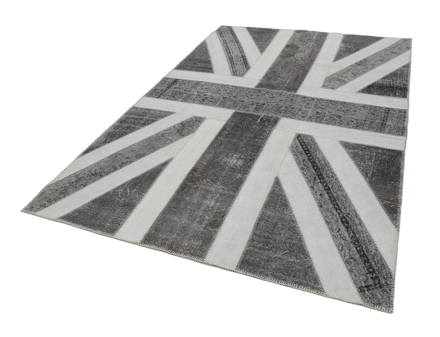 7x10 British Flag Patchwork Rug - 22638
