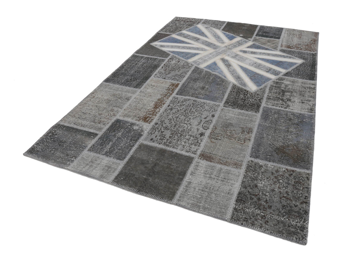 7x10 Uk Flag Patchwork Rug - 22642
