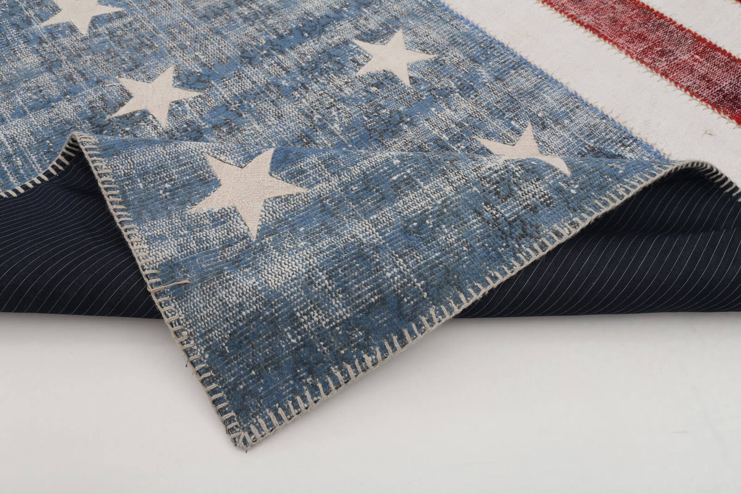 7x10 American Flag Patchwork Rug - 22645