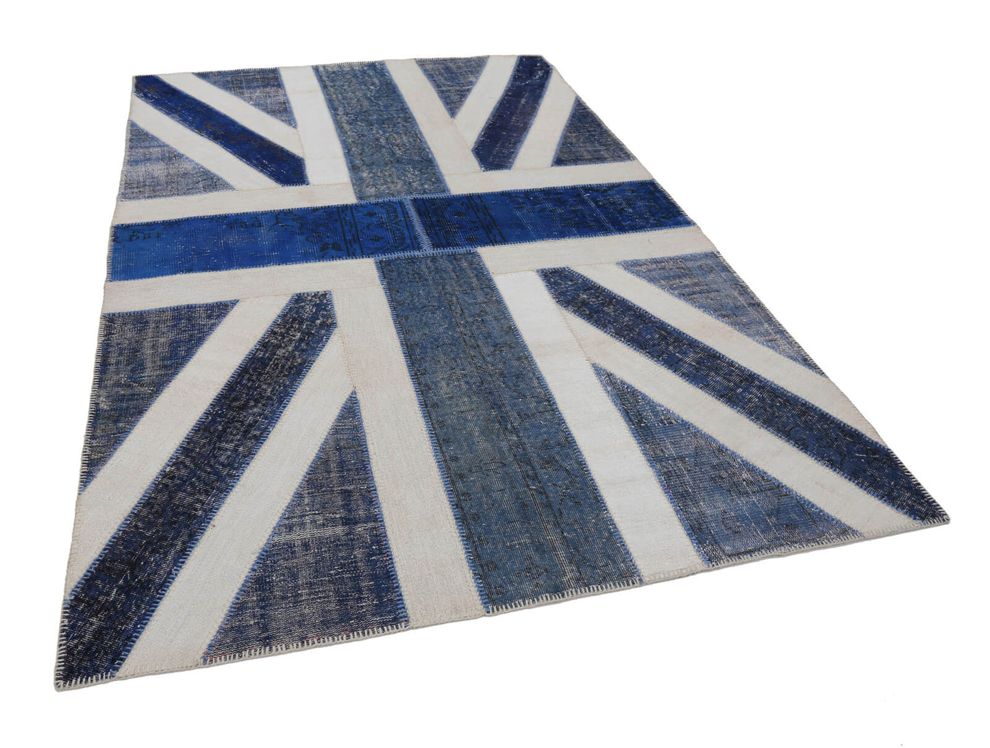 7x10 British Flag Patchwork Rug - 22658