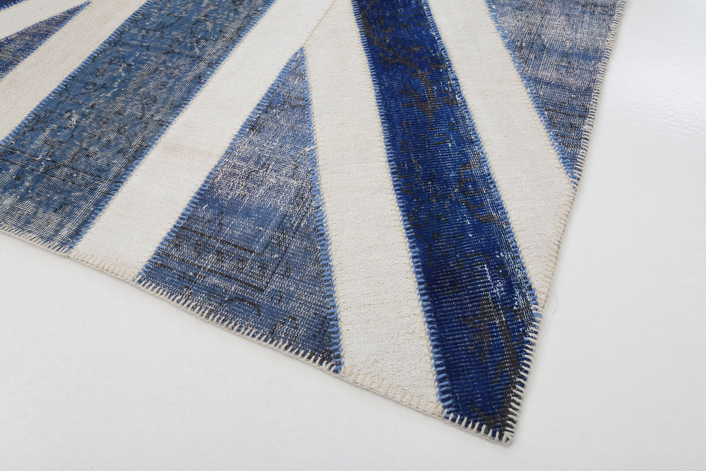 7x10 British Flag Patchwork Rug - 22658