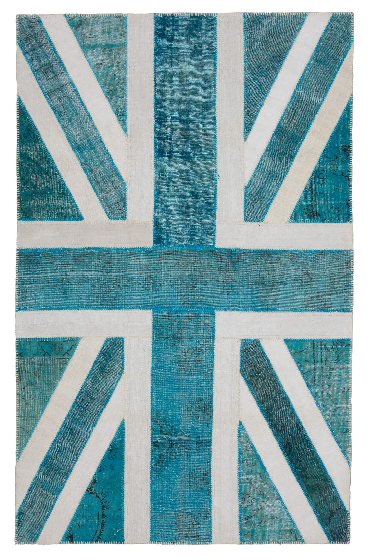 6x10 British Flag Patchwork Rug - 22659
