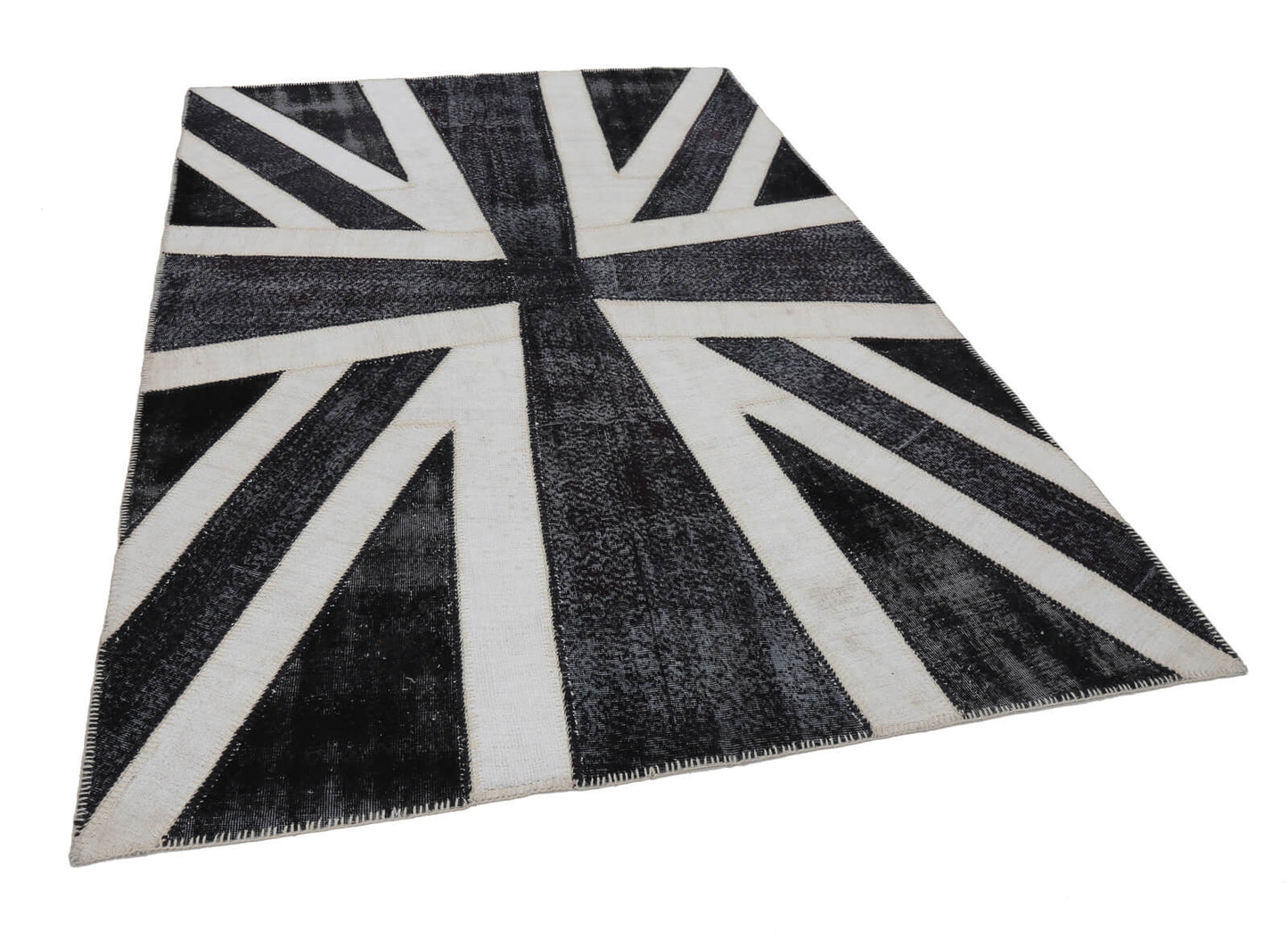 7x10 British Flag Patchwork Rug - 22661