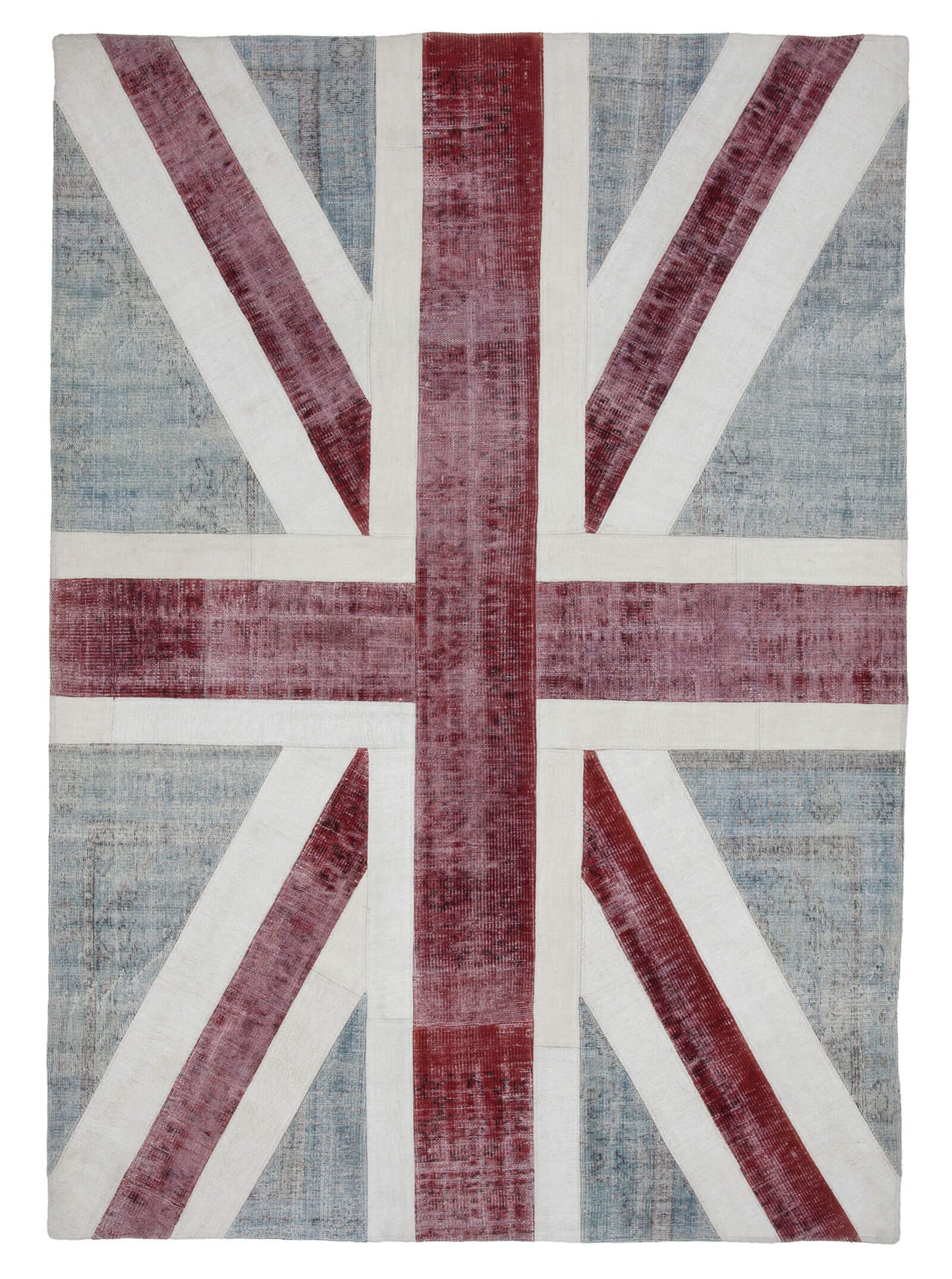 7x10 British Flag Patchwork Rug - 22663
