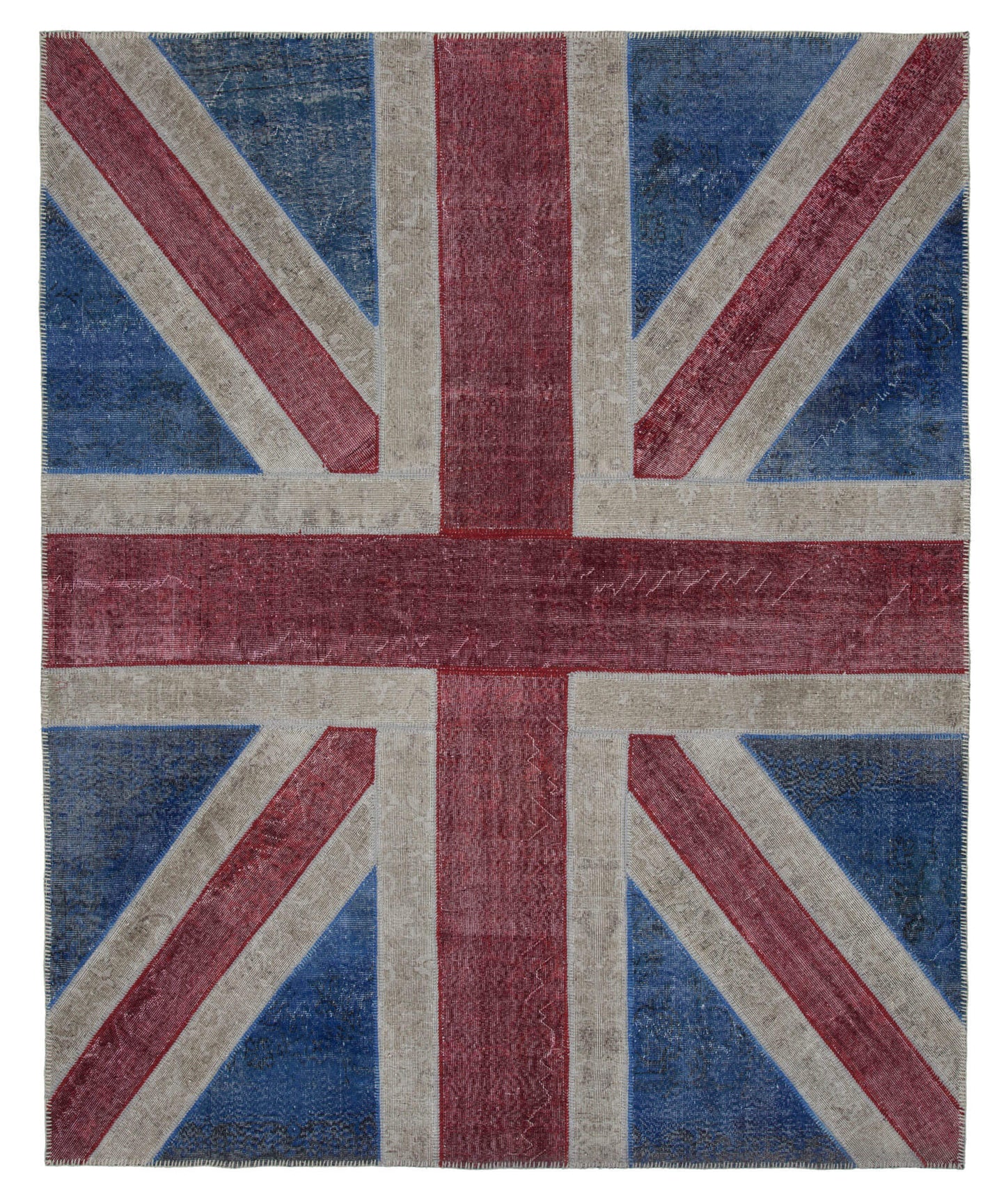 8x10 British Flag Patchwork Rug - 22664