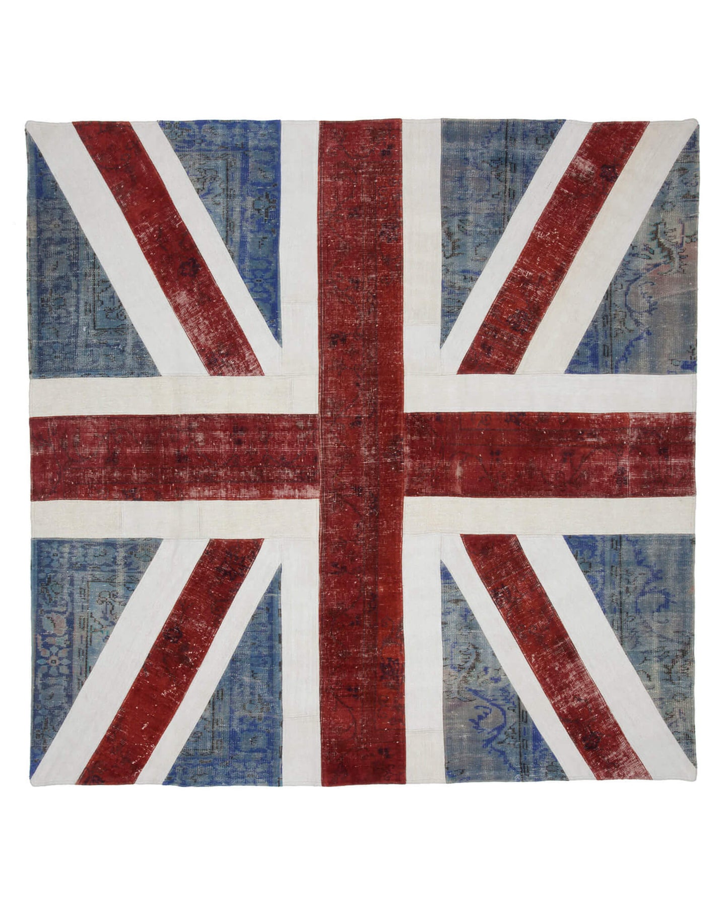 9x9 British Flag Patchwork Rug - 22666