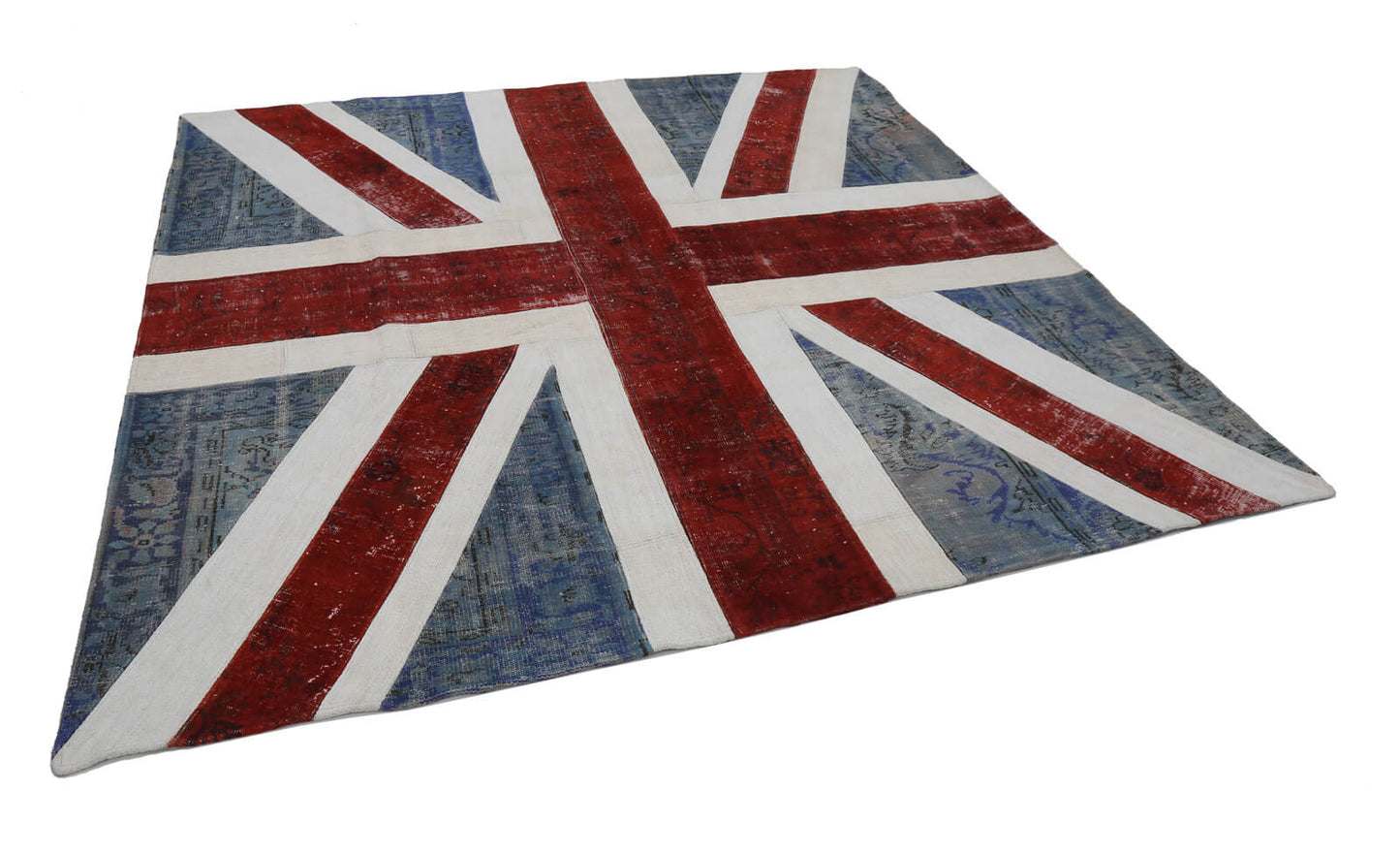 9x9 British Flag Patchwork Rug - 22666