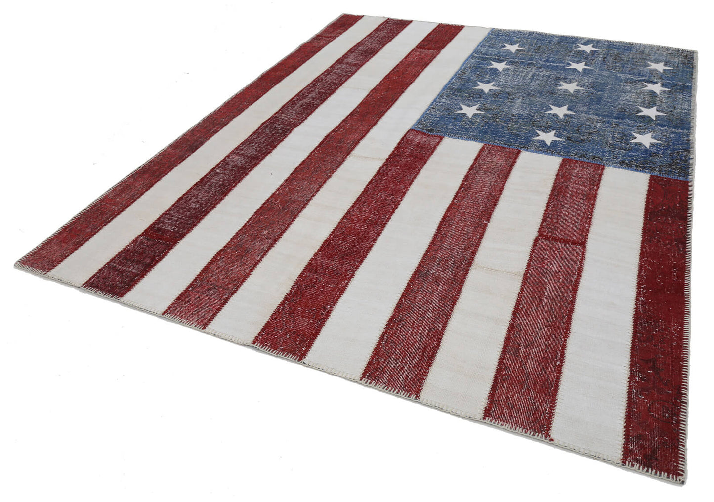 8x10 American Flag Patchwork Rug - 22672